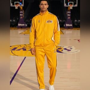Nike 2003 Official Los Angeles Lakers Vintage Warmup Suit Men's XL